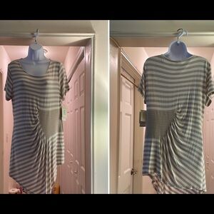 Off white and tan tunic top.